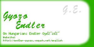 gyozo endler business card